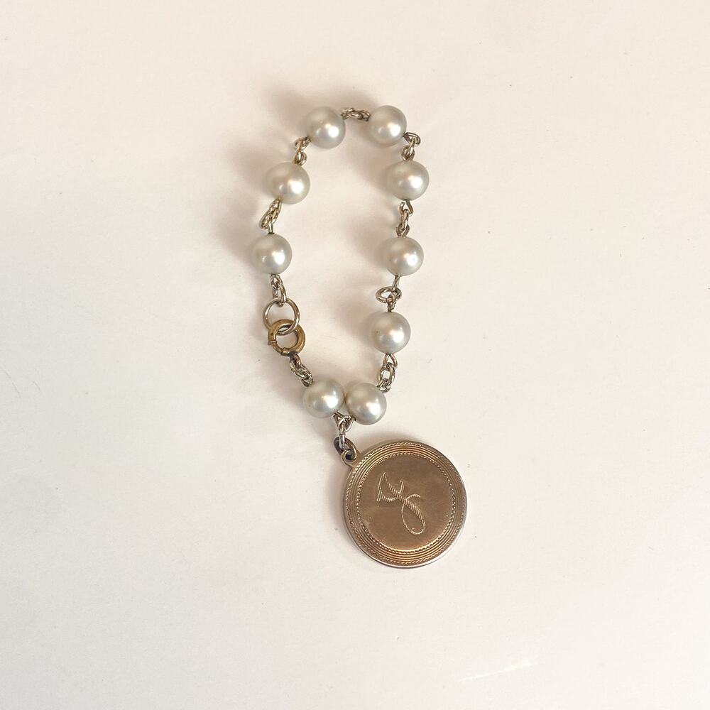Gold Plated J Signet Bracelet